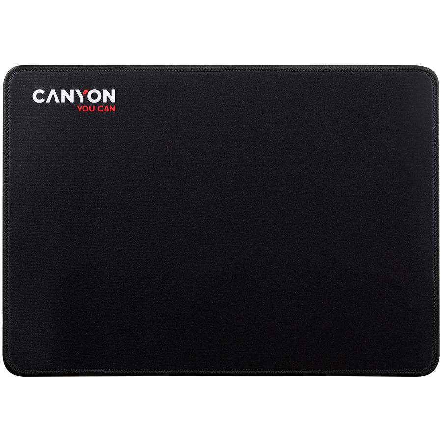 CANYON MP-4, Mouse pad,350X250X3MM,Multipandex,fully black with our logo (non gaming),blister cardboard