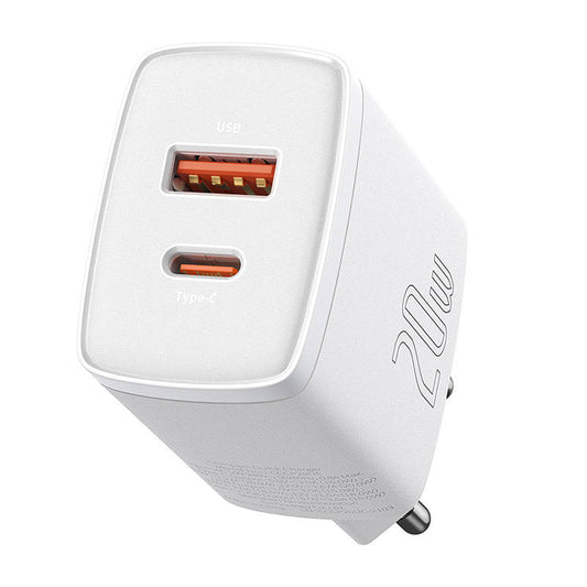 Baseus Compact Quick Charger, USB, USB-C, 20W (white) - Product Image 2