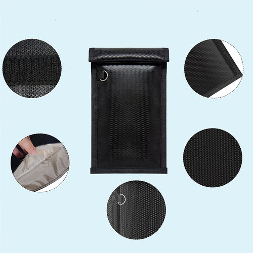 Fireproof RFID Phone Case OTN-27 with Signal Blocker 27x12.3 cm - Black — Hurtel