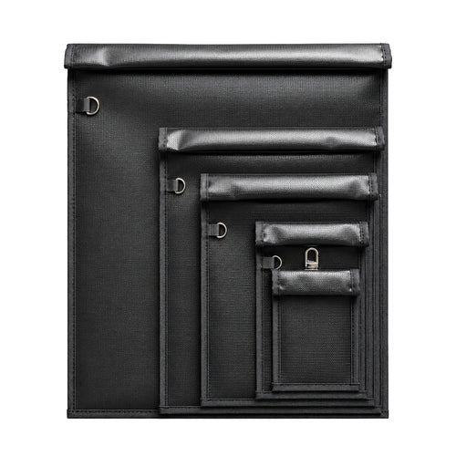 Set of 5 Fireproof OTN-5 RFID Signal Blocking Bags - Black — Hurtel