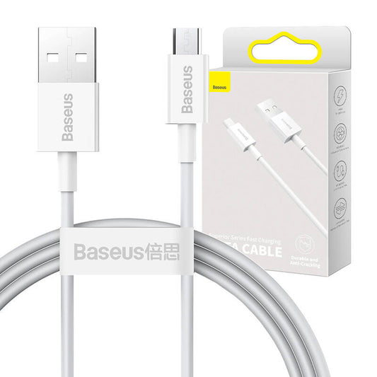 Baseus Superior Series Cable USB to micro USB, 2A, 1m (white) - Product Image 1