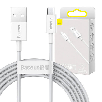 Baseus Superior Series Cable USB to micro USB, 2A, 2m (white) - Product Image 1