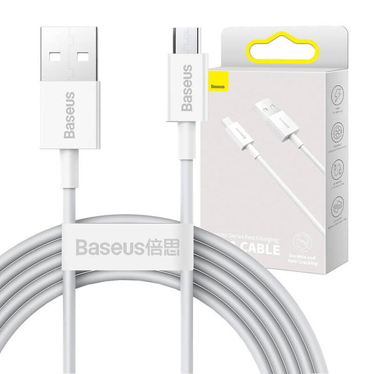 Baseus Superior Series Cable USB to micro USB, 2A, 2m (white) - Product Image 1