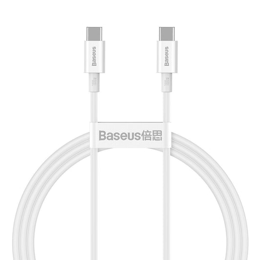 Baseus Superior Series Cable USB-C to USB-C, 100W, 1m (white) - Product Image 1