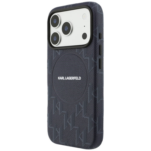 Karl Lagerfeld Monogram Logo MagSafe Case for iPhone 17 Pro - Blue