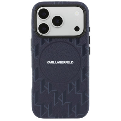 Karl Lagerfeld Monogram Logo MagSafe Case for iPhone 17 Pro - Blue