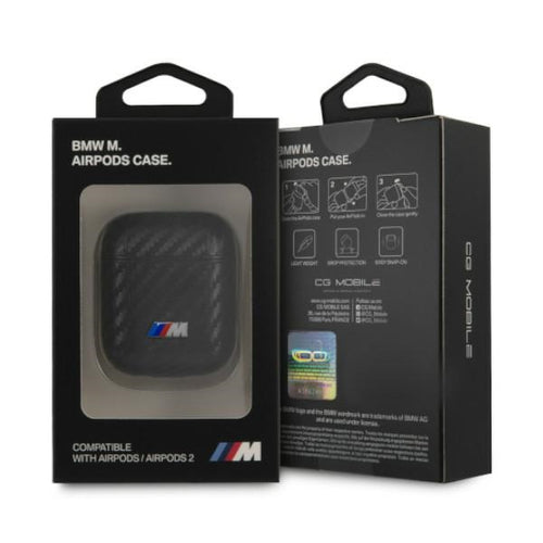 BMW PU Carbon M Collection Case for AirPods 1/2 Cover - Black