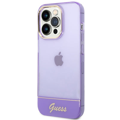 Etui Guess Translucent na iPhone 14 Pro Max - fioletowe