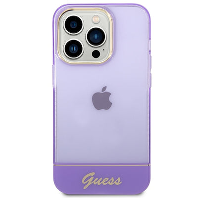 Etui Guess Translucent na iPhone 14 Pro Max - fioletowe