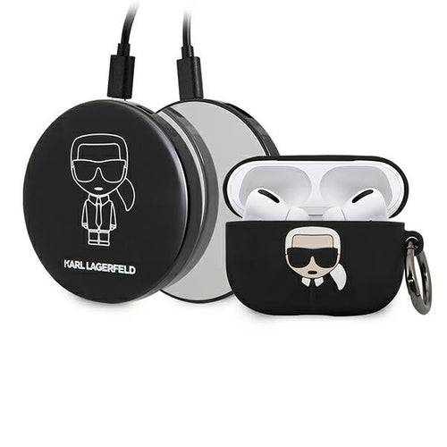 Etui Karl Lagerfeld Ikonik na AirPods Pro + Power Bank - czarne