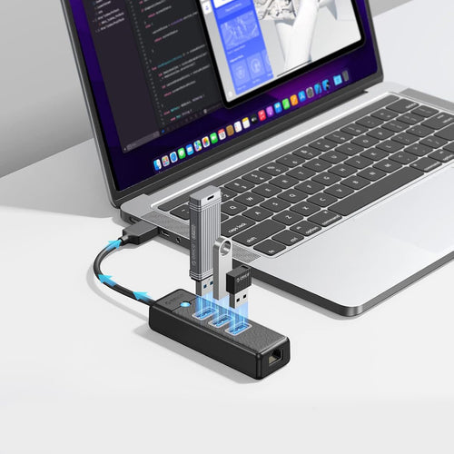 USB-A (male) || USB-A (female) || RJ45 (female) \ 0.15 m \ 2500 Mbps — Orico