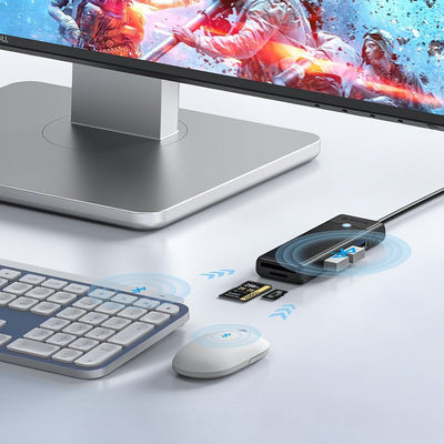 USB-A (female) || SD || microSD || USB-C (męski) \ 1.8 m \ Black — Orico