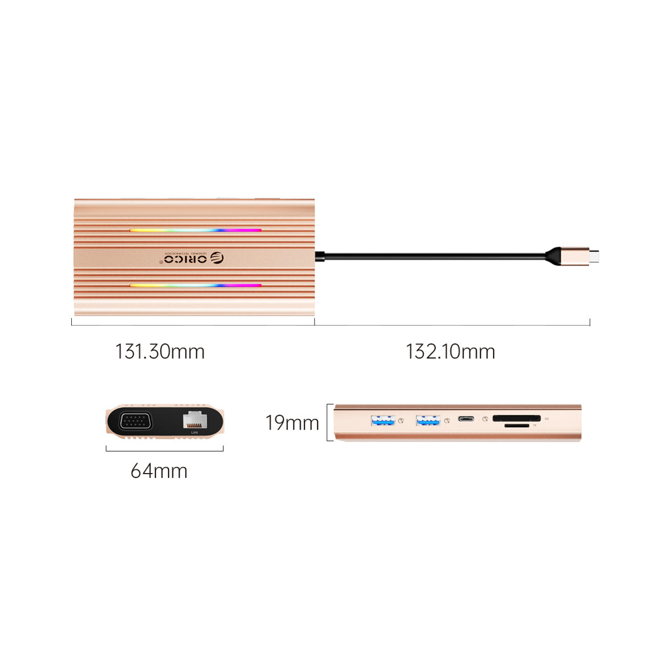 Pink || Gold — Orico