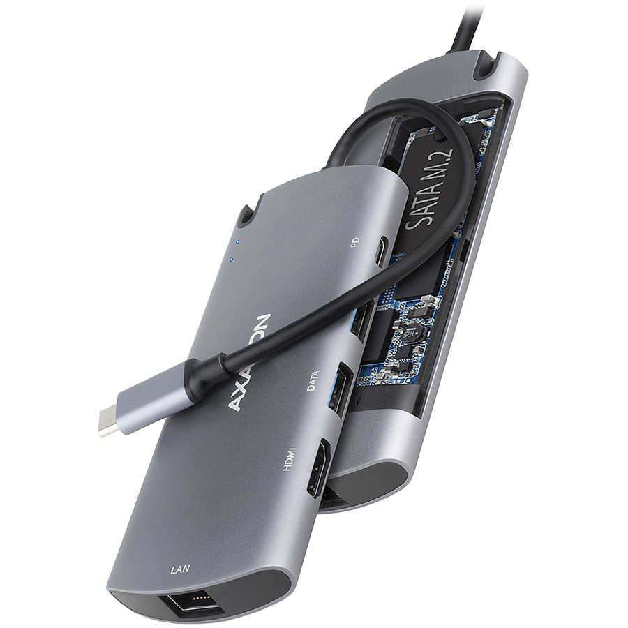 Axagon HMC-6M2 SUPERSPEED USB-C COMBO 6IN1 HUBMultiport USB 3.2 Gen 1 hub