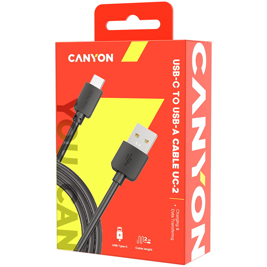 CANYON cable UC-2 USB-C 5W 2m Black