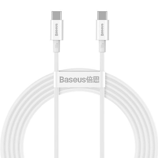 Baseus Superior Series Cable USB-C to USB-C, 100W, 2m (white) - Product Image 2