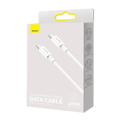 Baseus Superior Series Cable USB-C to USB-C, 100W, 2m (white) - Product Image 8