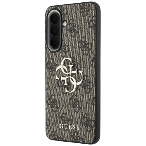 Guess Leather 4G Metal Logo Case for Samsung Galaxy A57 5G - Brown