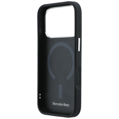 Etui Mercedes Leather 3D MagSafe na iPhone 17 Pro - granatowe