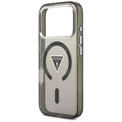Etui Guess IML Gradient Triangle Logo MagSafe na iPhone 17 Pro Max - czarne