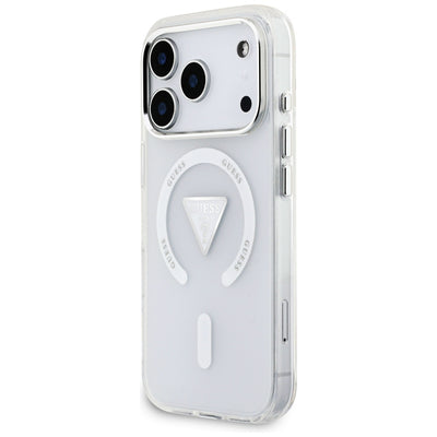 Etui Guess IML Gradient Triangle Logo MagSafe na iPhone 17 Pro - przezroczyste