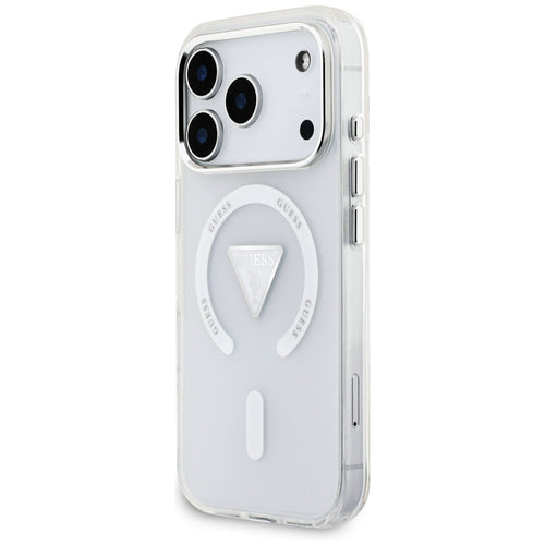 Etui Guess IML Gradient Triangle Logo MagSafe na iPhone 17 Pro - przezroczyste