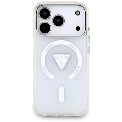 Etui Guess IML Gradient Triangle Logo MagSafe na iPhone 17 Pro - przezroczyste