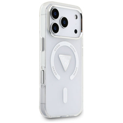 Etui Guess IML Gradient Triangle Logo MagSafe na iPhone 17 Pro - przezroczyste