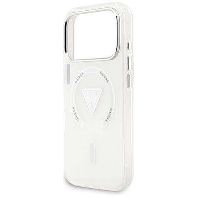 Etui Guess IML Gradient Triangle Logo MagSafe na iPhone 17 Pro - przezroczyste