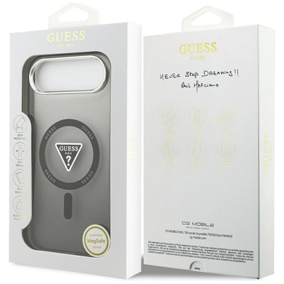 Etui Guess IML Gradient Triangle Logo MagSafe na iPhone Air - czarne