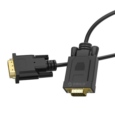 Orico XD-DITV cable DVI 24+1 VGA Full HD adapter 5 m - black