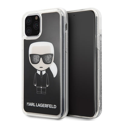 Etui Karl Lagerfeld Iconic Glitter na iPhone 11 Pro - czarne