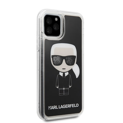 Etui Karl Lagerfeld Iconic Glitter na iPhone 11 Pro - czarne