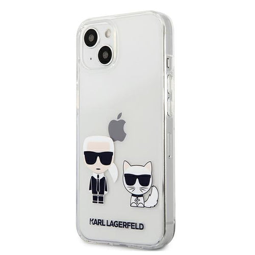 Etui Karl Lagerfeld Transparent Karl & Choupette na iPhone 13 mini - przezroczyste