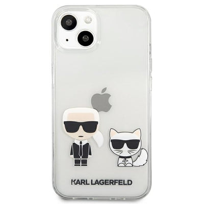 Etui Karl Lagerfeld Transparent Karl & Choupette na iPhone 13 mini - przezroczyste