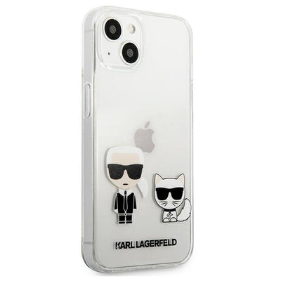 Etui Karl Lagerfeld Transparent Karl & Choupette na iPhone 13 mini - przezroczyste
