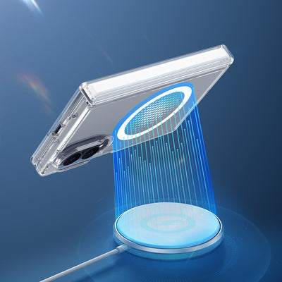 Dux Ducis Clin Mag Case for Samsung Galaxy Z Fold 8 Wide Compatible with MagSafe - Transparent