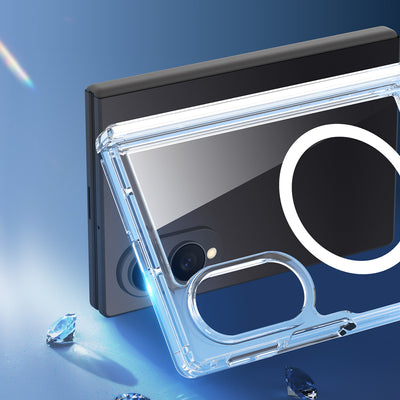 Dux Ducis Clin Mag Case for Samsung Galaxy Z Fold 8 Wide Compatible with MagSafe - Transparent