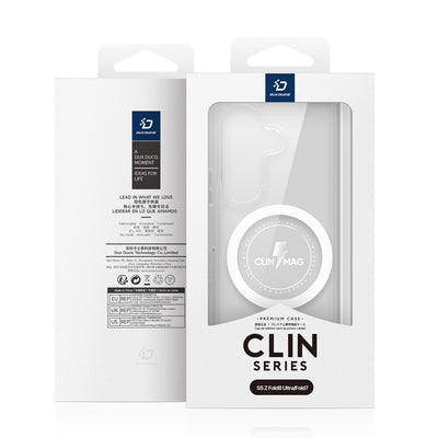 Dux Ducis Clin Mag Case for Samsung Galaxy Z Fold 8 / Z Fold 7 Compatible with MagSafe - Transparent