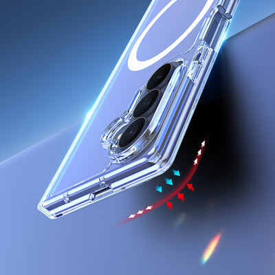 Dux Ducis Clin Mag Case for Samsung Galaxy Z Fold 8 / Z Fold 7 Compatible with MagSafe - Transparent