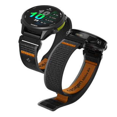 Spigen Athlex Air Strap for Garmin QuickFit 22mm - Black and Orange
