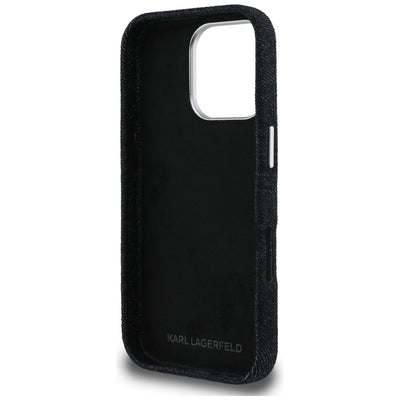 Karl Lagerfeld FW Jeans Signature Logo iPhone 16 Pro Case - Black
