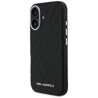 Karl Lagerfeld FW Stamped Karl MagSafe iPhone 16 Case - Black