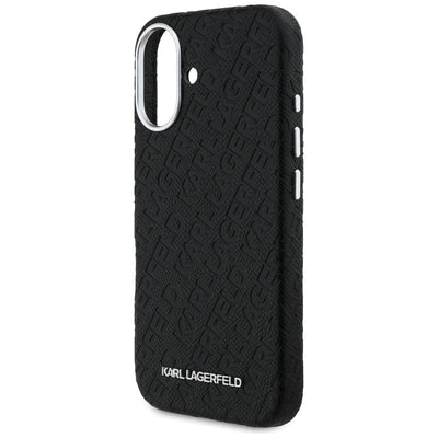 Karl Lagerfeld FW Stamped Karl MagSafe iPhone 16 Case - Black
