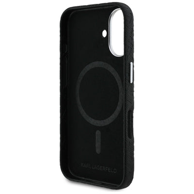Karl Lagerfeld FW Stamped Karl MagSafe iPhone 16 Case - Black
