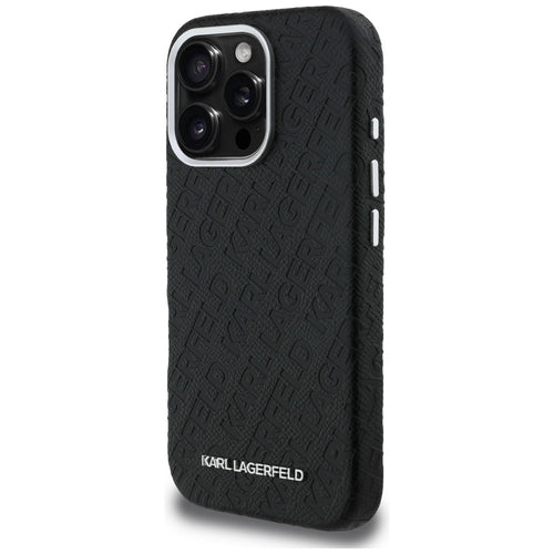 Karl Lagerfeld FW Stamped Karl MagSafe Case for iPhone 16 Pro - Black