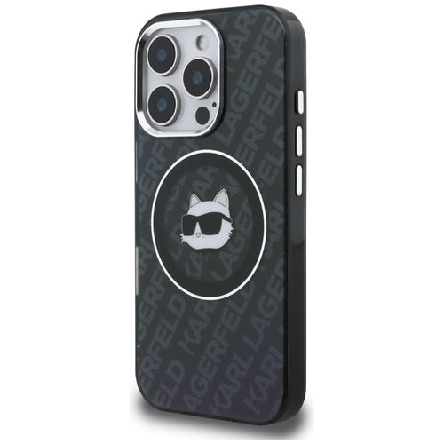 Karl Lagerfeld IML Choupette Head Logo MagSafe Case for iPhone 16 Pro - Black