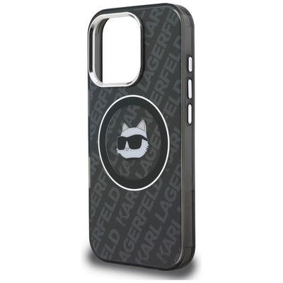Karl Lagerfeld IML Choupette Head Logo MagSafe Case for iPhone 16 Pro Max - Black
