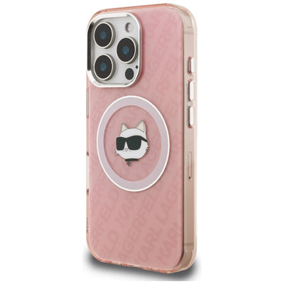 Karl Lagerfeld IML Choupette Head Logo MagSafe Case for iPhone 16 Pro - Pink