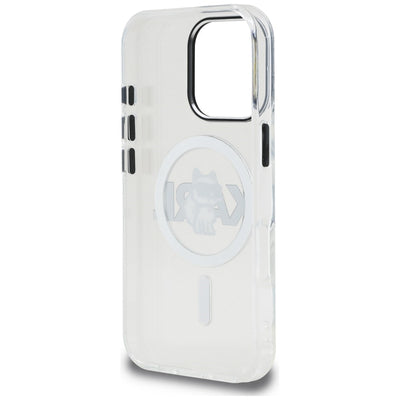 Karl Lagerfeld IML Choupette Sketch Logo MagSafe Case for iPhone 16 Pro Max - Clear